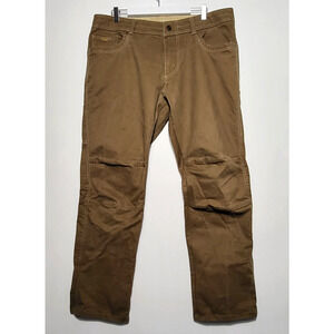 KUHL Men Size 40 X 32 Pants Khaki Brown Patina Dye Rebel Straight Leg Cotton